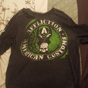 Affliction long sleeve, reversible shirt.